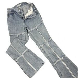 PacSun Women's High Rise Jeans - Light Blue with Unique Seams size 27